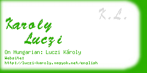 karoly luczi business card