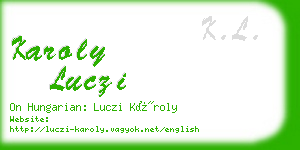 karoly luczi business card